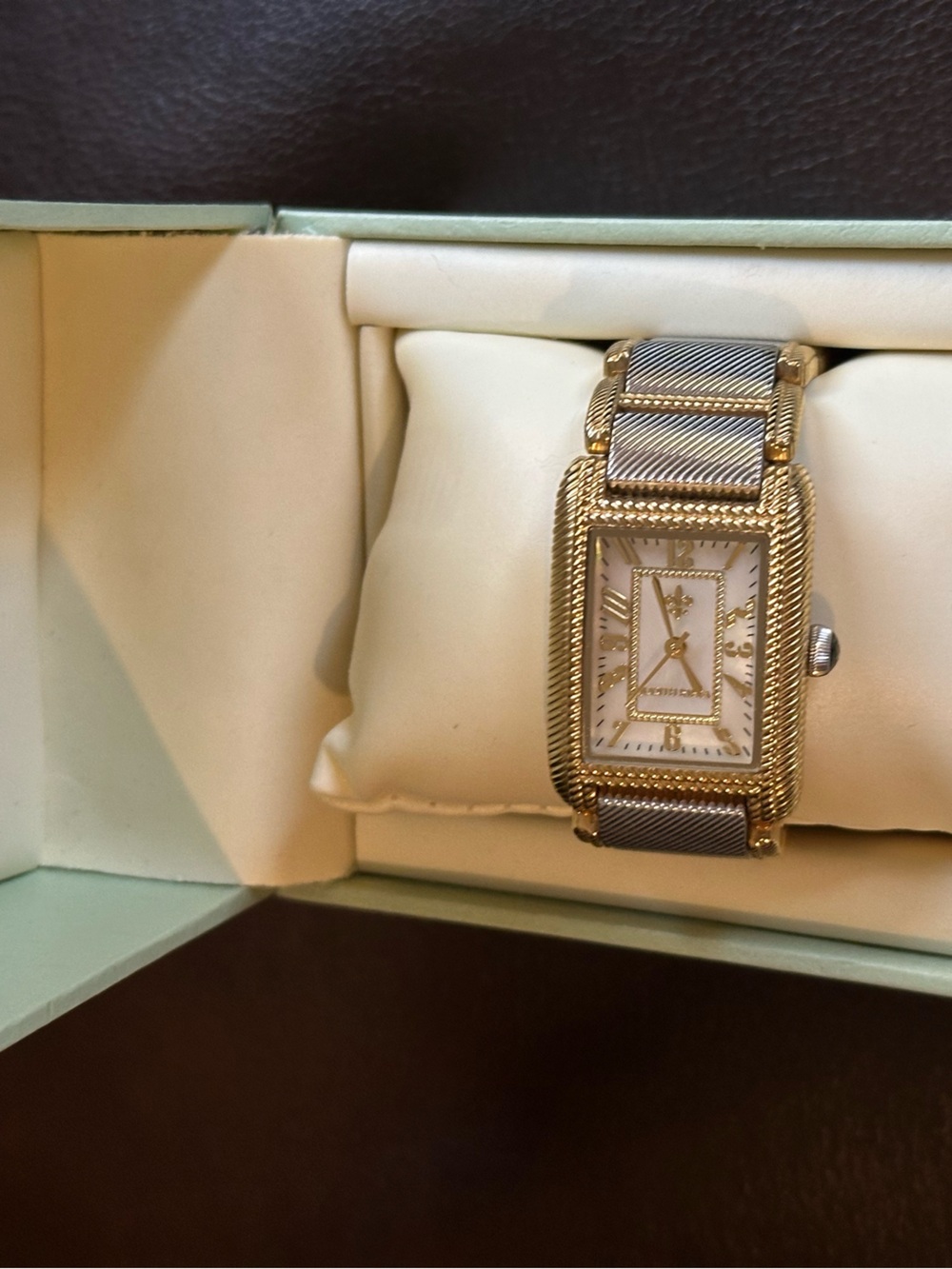 Judith Ripka Two tone Regent Watch